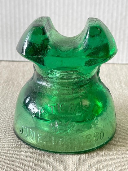 Vintage Knowles Green Glass Insulator