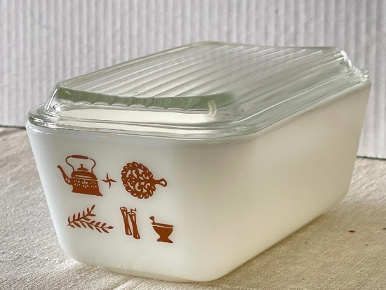 Vintage Pyrex Early American Refrigerator Dish