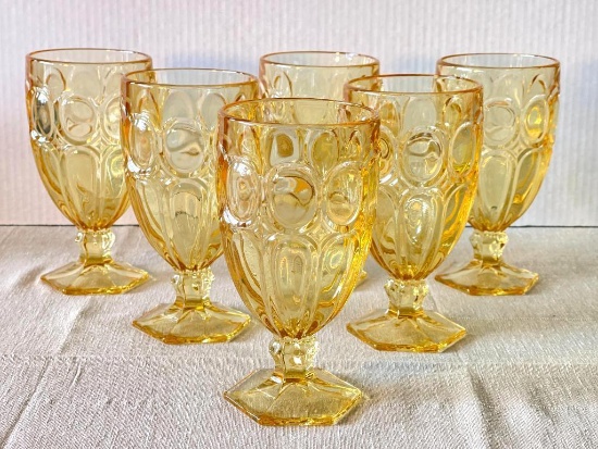 Set of Vintage Glass Goblets