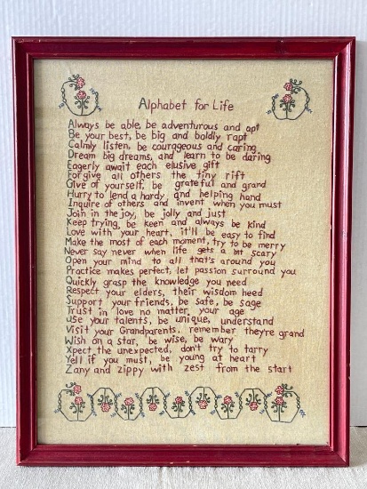 Vintage Framed Needlepoint