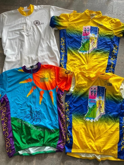 Group of 4 Bicycling Jerseys