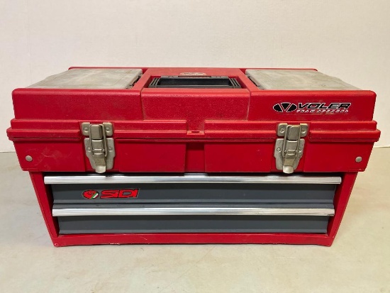 Plastic Tool Box with Contents