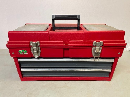 Plastic Tool Box with Contents