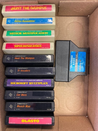 Group of Vintage Texas Instruments Game Cartridges