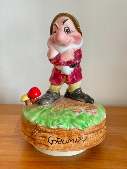 Vintage Schmid Musical Figurine - Grumpy