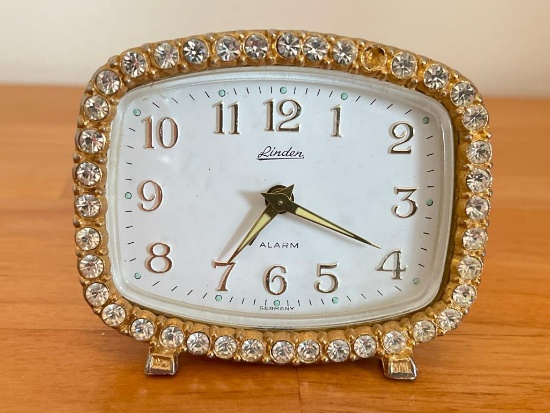 Small Vintage Linden Travel Alarm Clock
