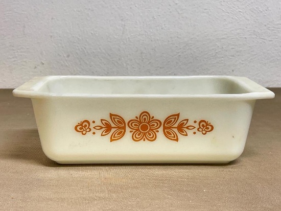 Vintage Pyrex Butterfly Gold Pattern Loaf Pan