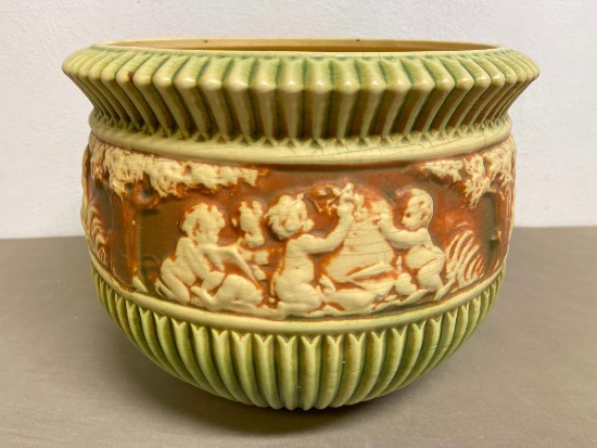 Roseville Donatello Jardiniere Flower Pot (Crack on Bottom)