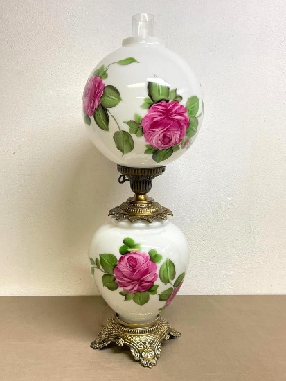 Antique Hand Painted Gone with the Wind Lamp
