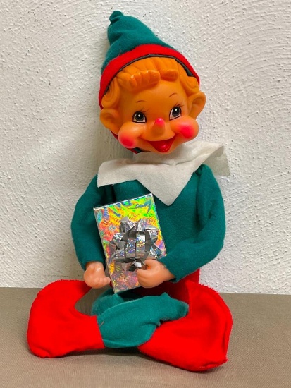 Vintage Musical Christmas Pixie Elf