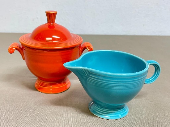 Fiesta Creamer and Sugar Bowl Set