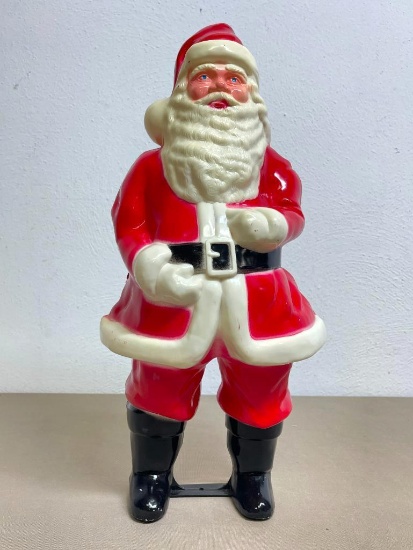 Vintage Lighted Plastic Santa Blow Mold