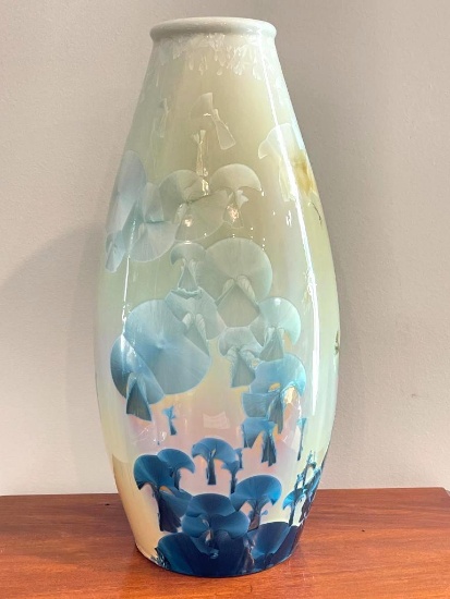 Tall Crystalline Glazed Vase