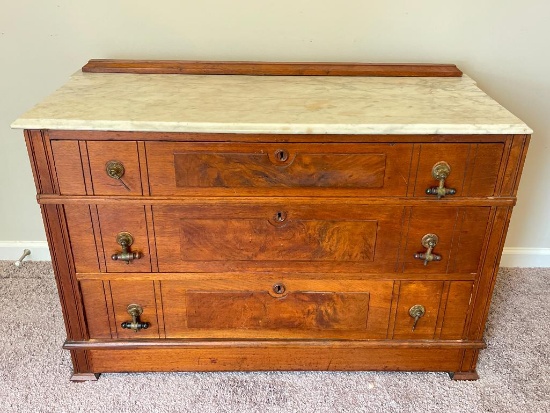 Antique Marble Top Chest of Drawers
