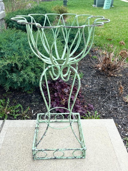 Vintage Metal Outdoor Planter