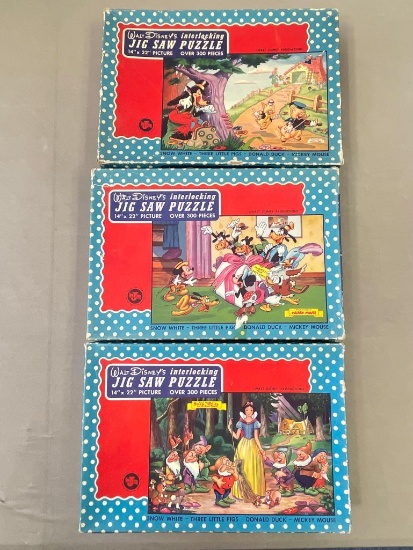 Group of Vintage Disney Puzzles