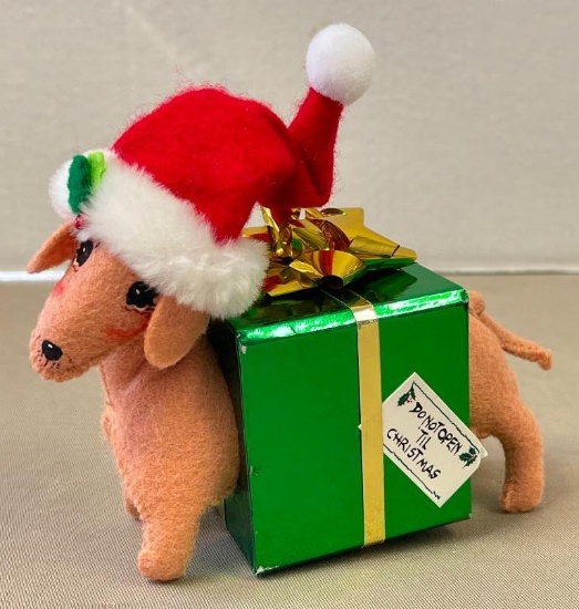 Plush Annalee Christmas Dachshund