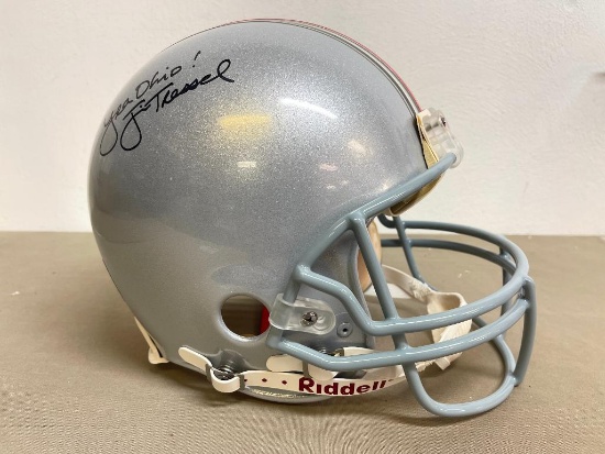 Ohio State Buckeye Full Size Football Helmet - Signed by Coach Jim Tressel