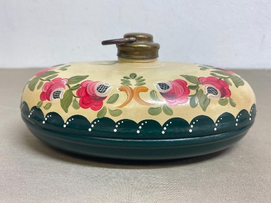 Vintage Metal Hand Painted Foot Warmer