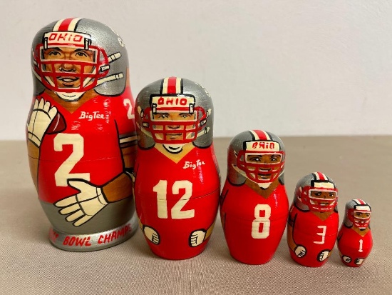 Ohio State Buckeyes 2010 Rose Bowl Champions Nesting Dolls