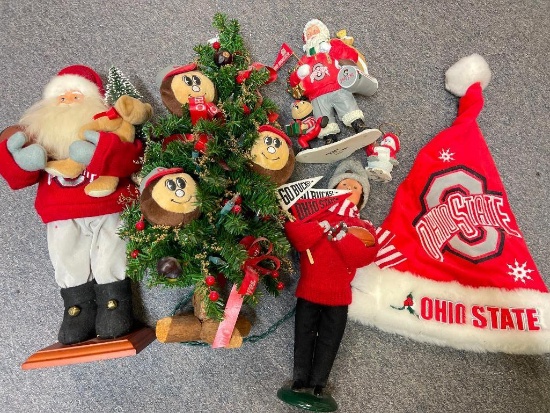 Ohio State Buckeyes Christmas Decor Lot
