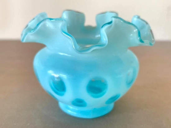 Fenton Art Glass Ruffled Edge Vase