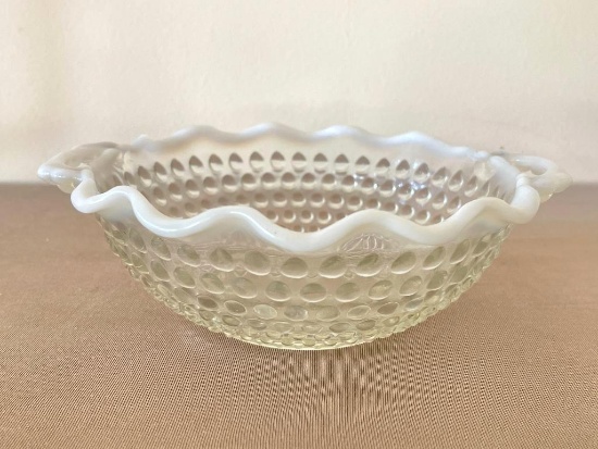 Opalescent Hobnail Bowl
