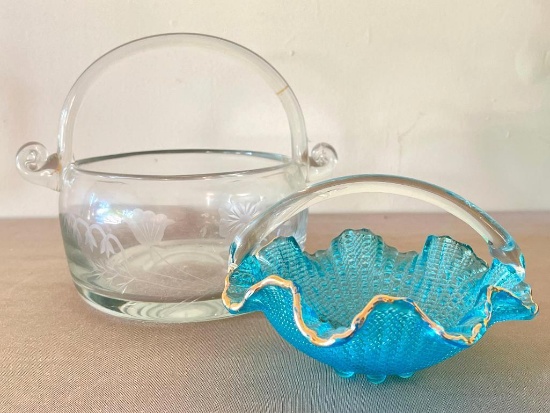 Pair of Glass Baskets