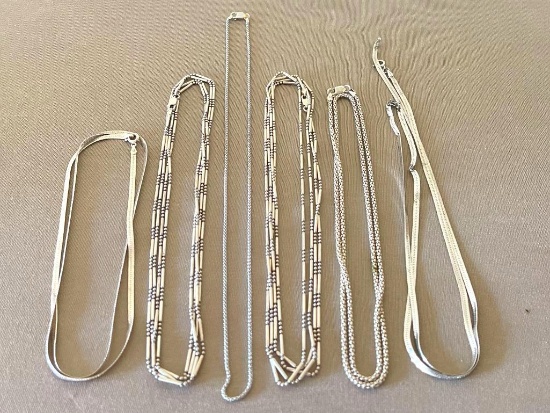 Group of .925 Silver Necklaces