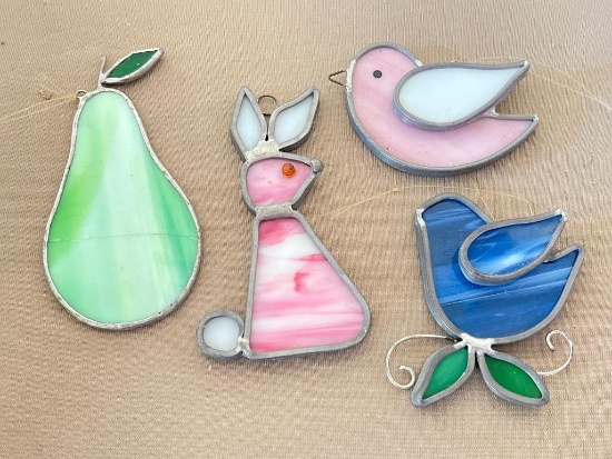 Group of Small Stained Glass Sun Catchers