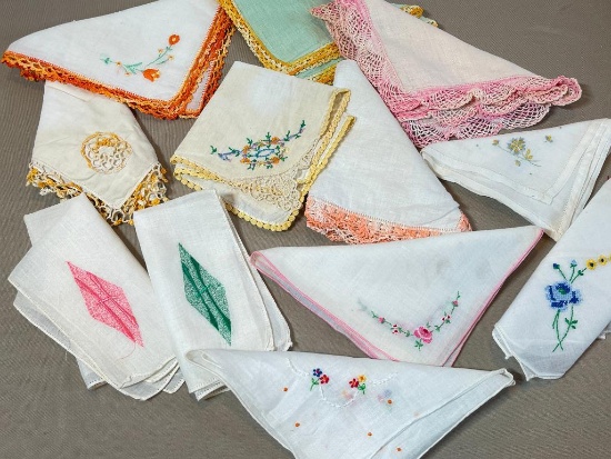 Group of Vintage Handkerchiefs