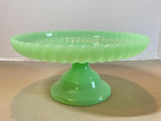 Vintage Jadeite Pedestal Cake Plate