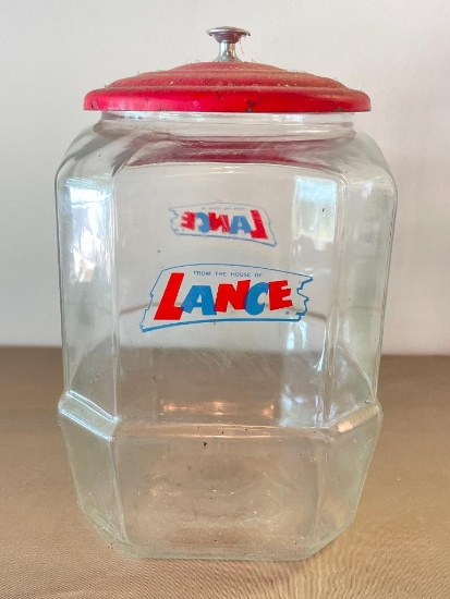 Vintage Glass Lance Cracker Jar