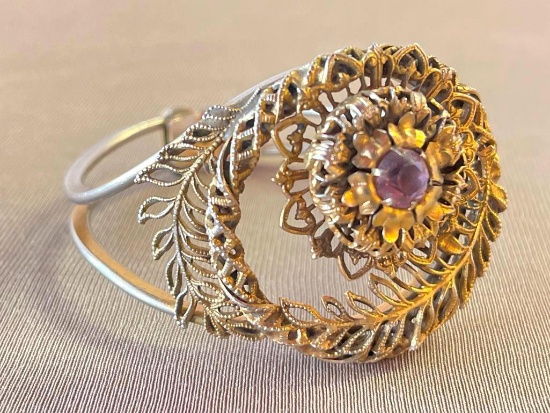 Vintage Hinged Cuff Bracelet