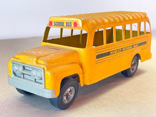Vintage Metal Hubley Toy School Bus