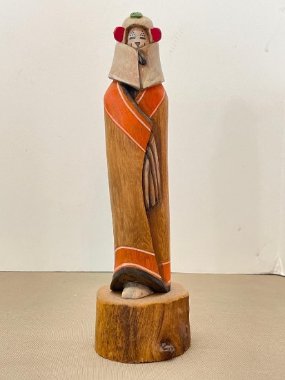 Handcrafted Native American Wooden Figure