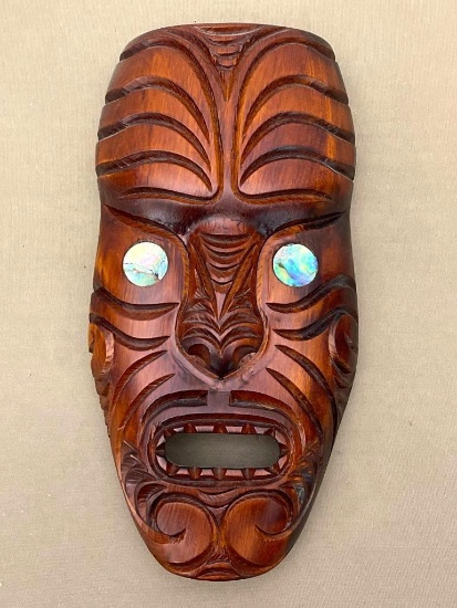 Wooden Koruru Tiki Wall Plaque
