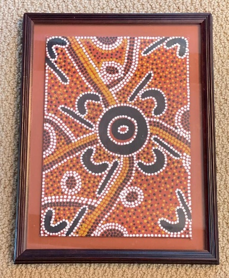 Framed Dot Painting (1984)