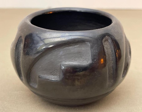 Native Santa Clara Pottery Bowl - Signed