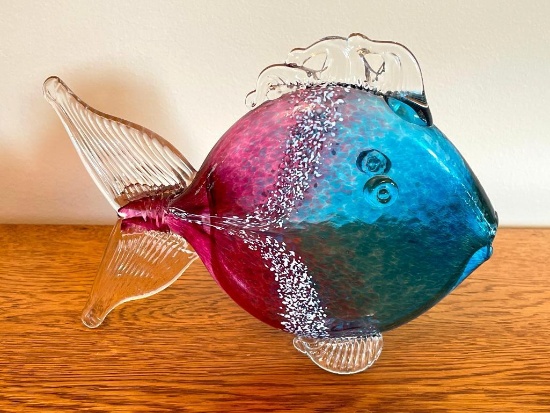 Tropical Fish Art Glass Figurine