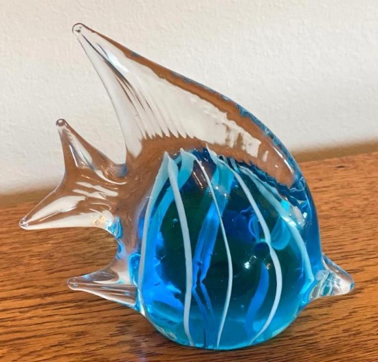 Glass Fish Paperweight
