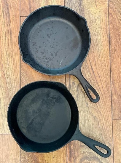 Pair of 8" Cast Iron Skillets