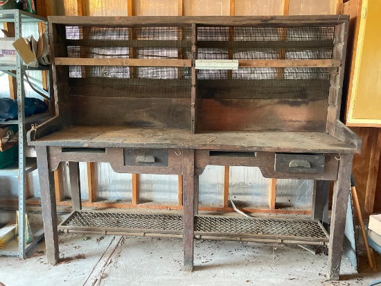 Large Vintage Workbench