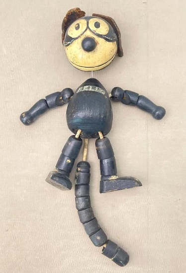 Vintage Wooden Segmented Felix the Cat
