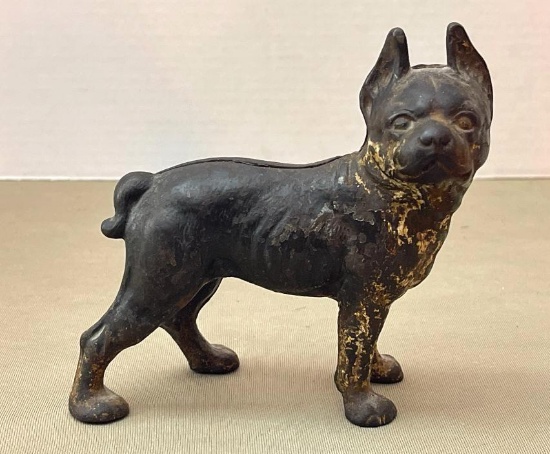 Vintage Cast Iron French Bull Dog