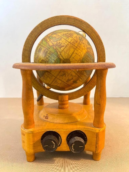Vintage Wooden Globe Radio