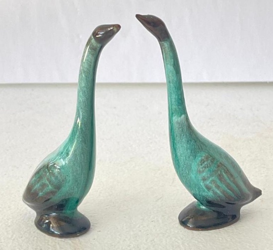 Pair of Small Ceramic Geese