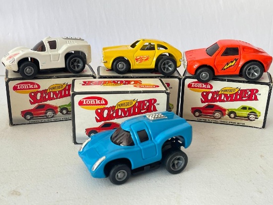 Group of Vintage Tonka Scrambler Cars