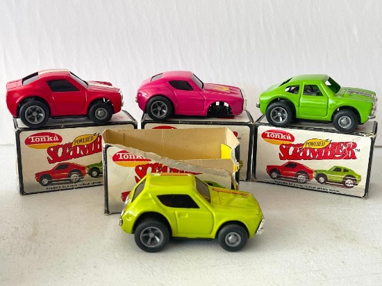 Group of Vintage Tonka Scrambler Cars