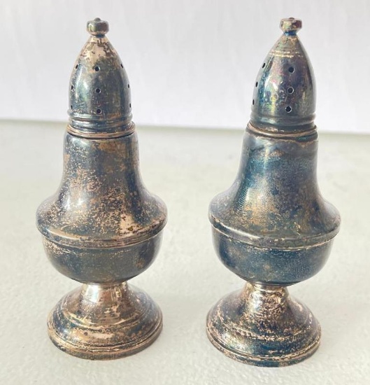 Vintage Weighted Sterling Silver Salt & Pepper Shakers